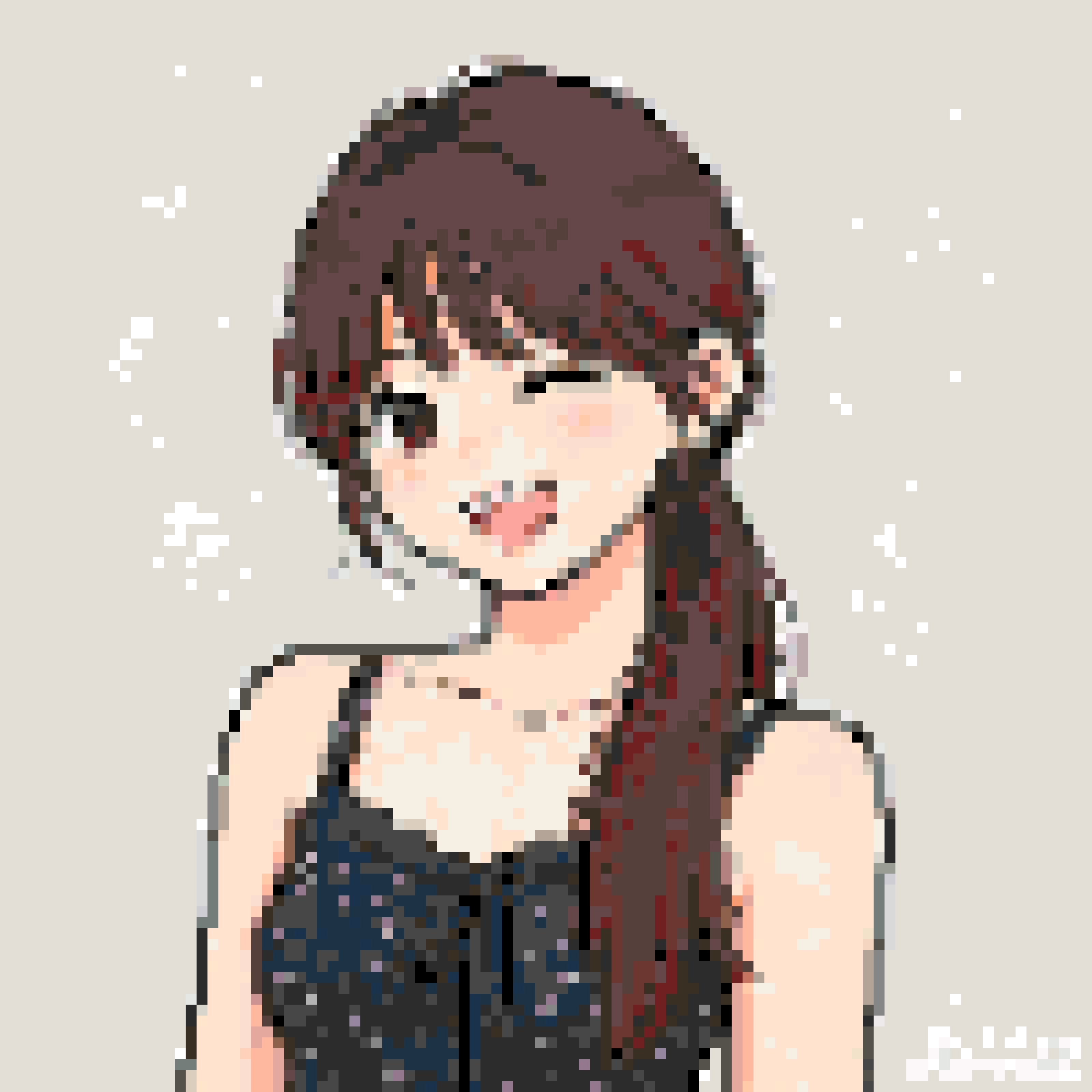 Retro Anime Girl fuse bead pattern