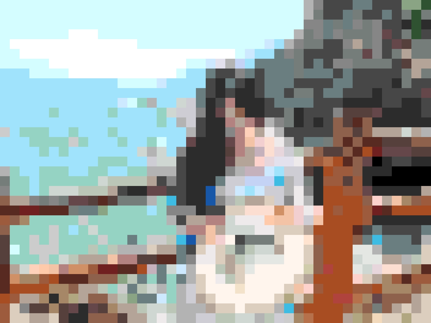 Seaside Girl 2 fuse bead pattern
