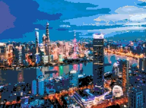 Shanghai Scenery 퓨즈 비즈 도안 (무료 인쇄)