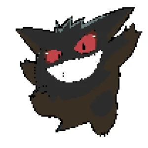 Shiny Gengar 퓨즈 비즈 도안 (무료 인쇄)