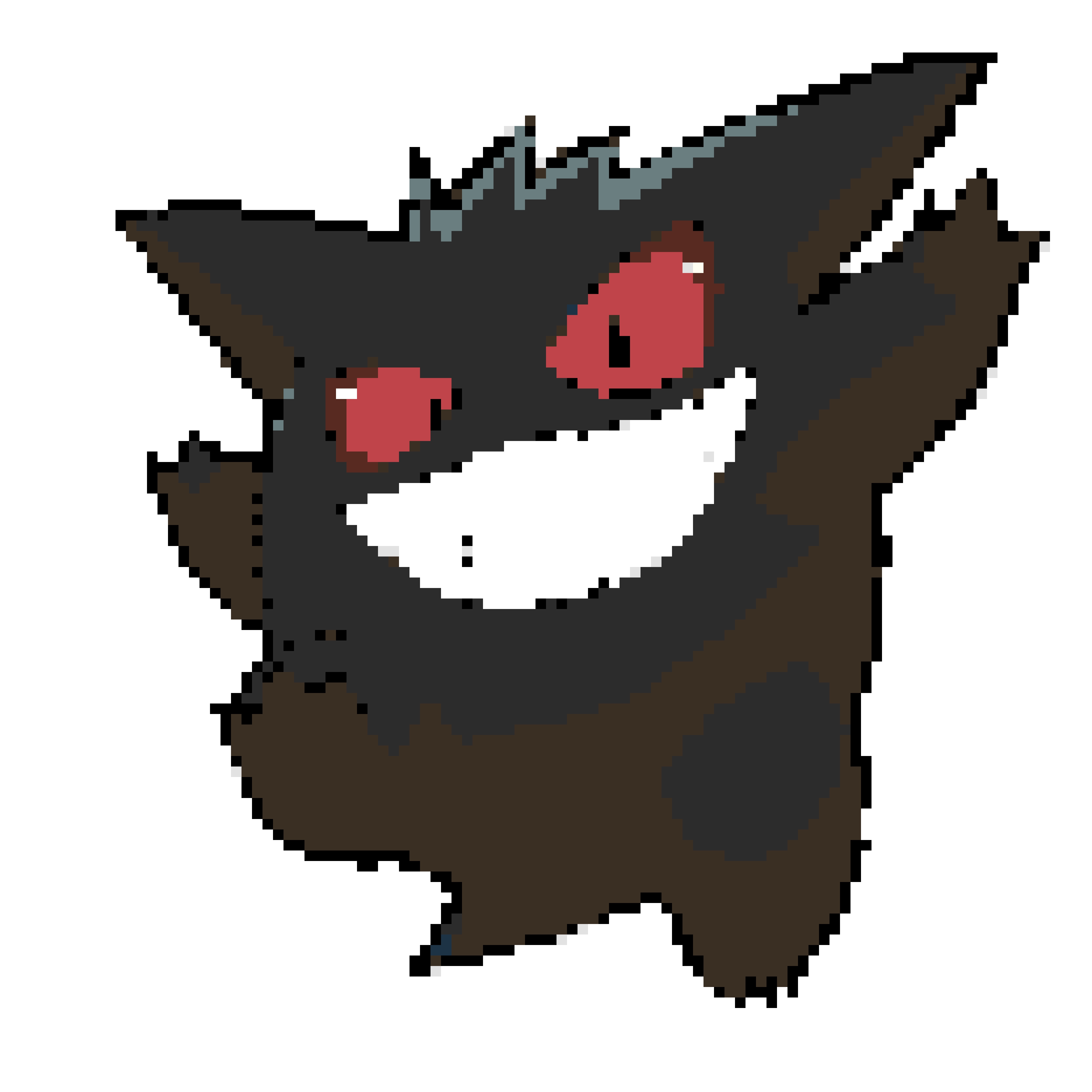 Shiny Gengar fuse bead pattern
