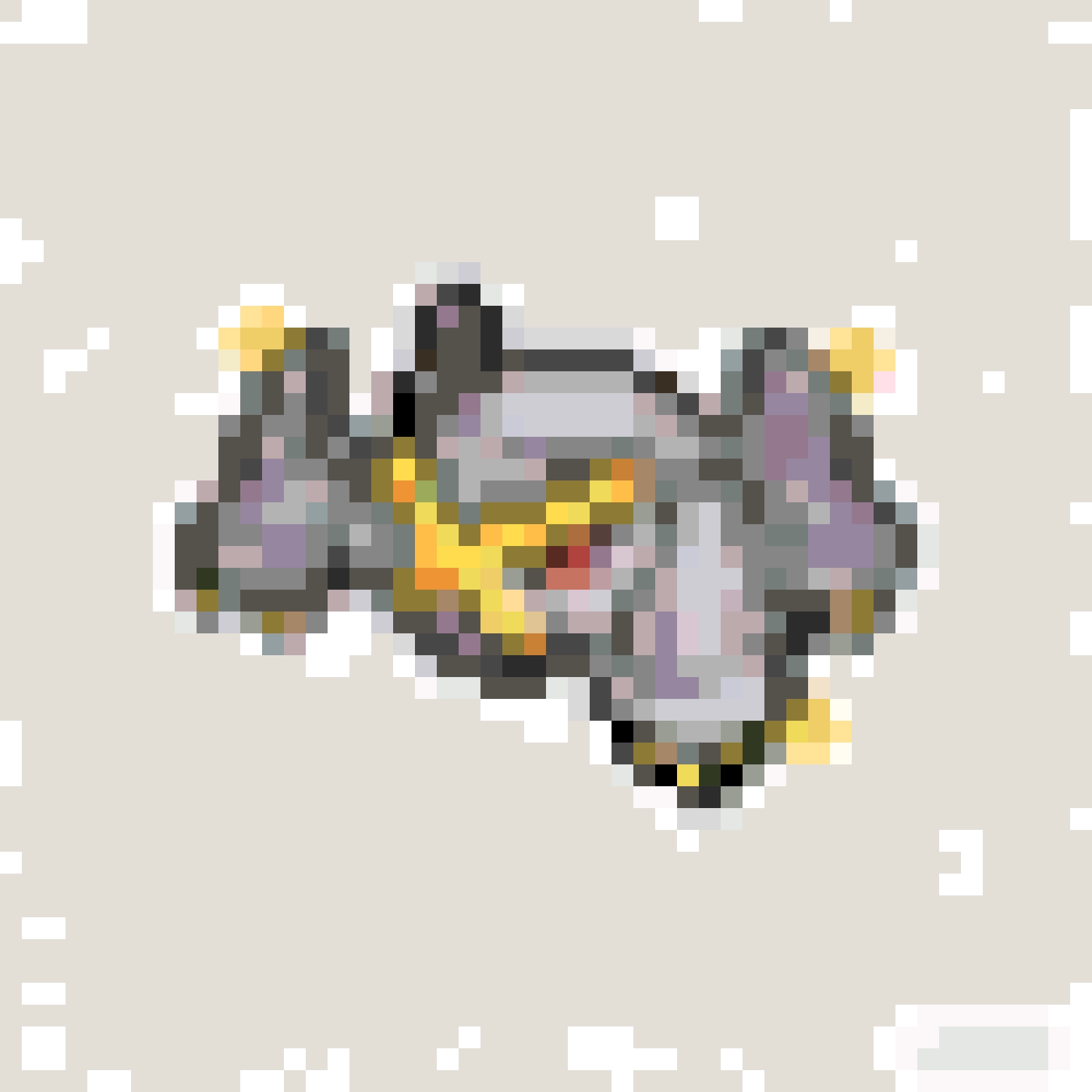 Shiny Metagross fuse bead pattern
