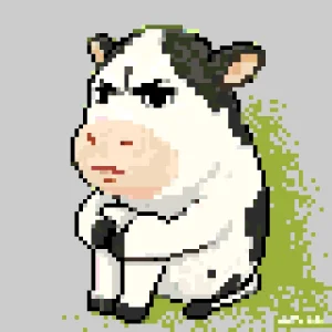 Silent Cow 퓨즈 비즈 도안 (무료 인쇄)