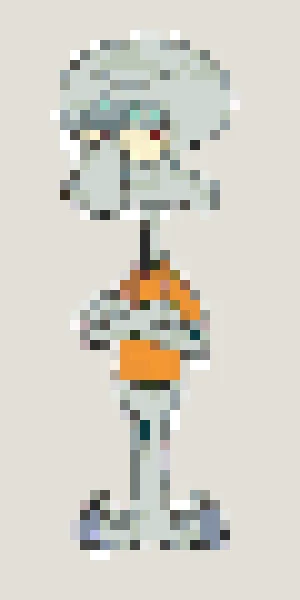 Simple Squidward Fuse Bead Pattern (Free Printable)