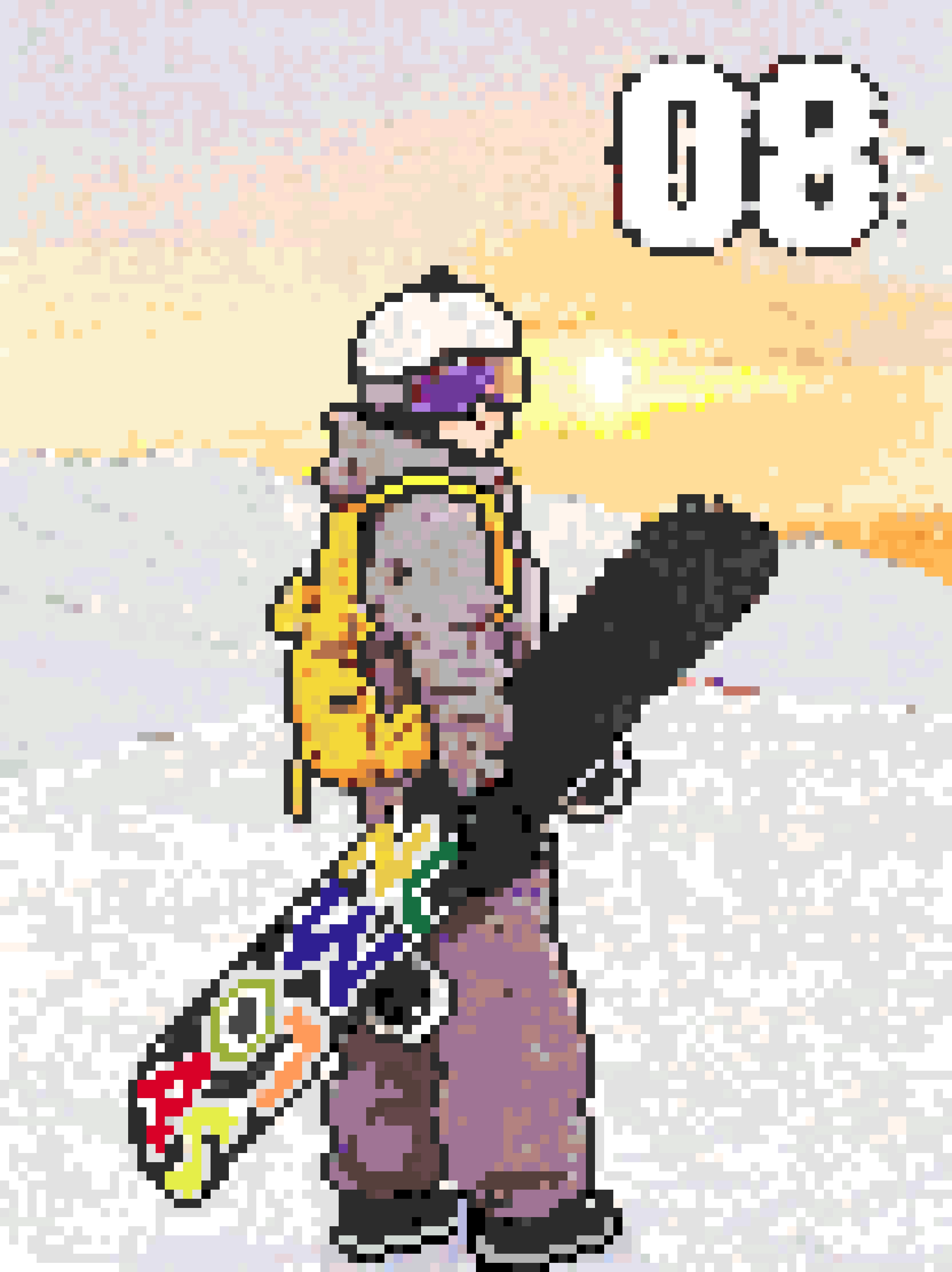 Skiing 2 fuse bead pattern