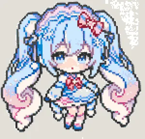 Snow Miku 2023 Motif de Perles à Repasser (Imprimable Gratuit)