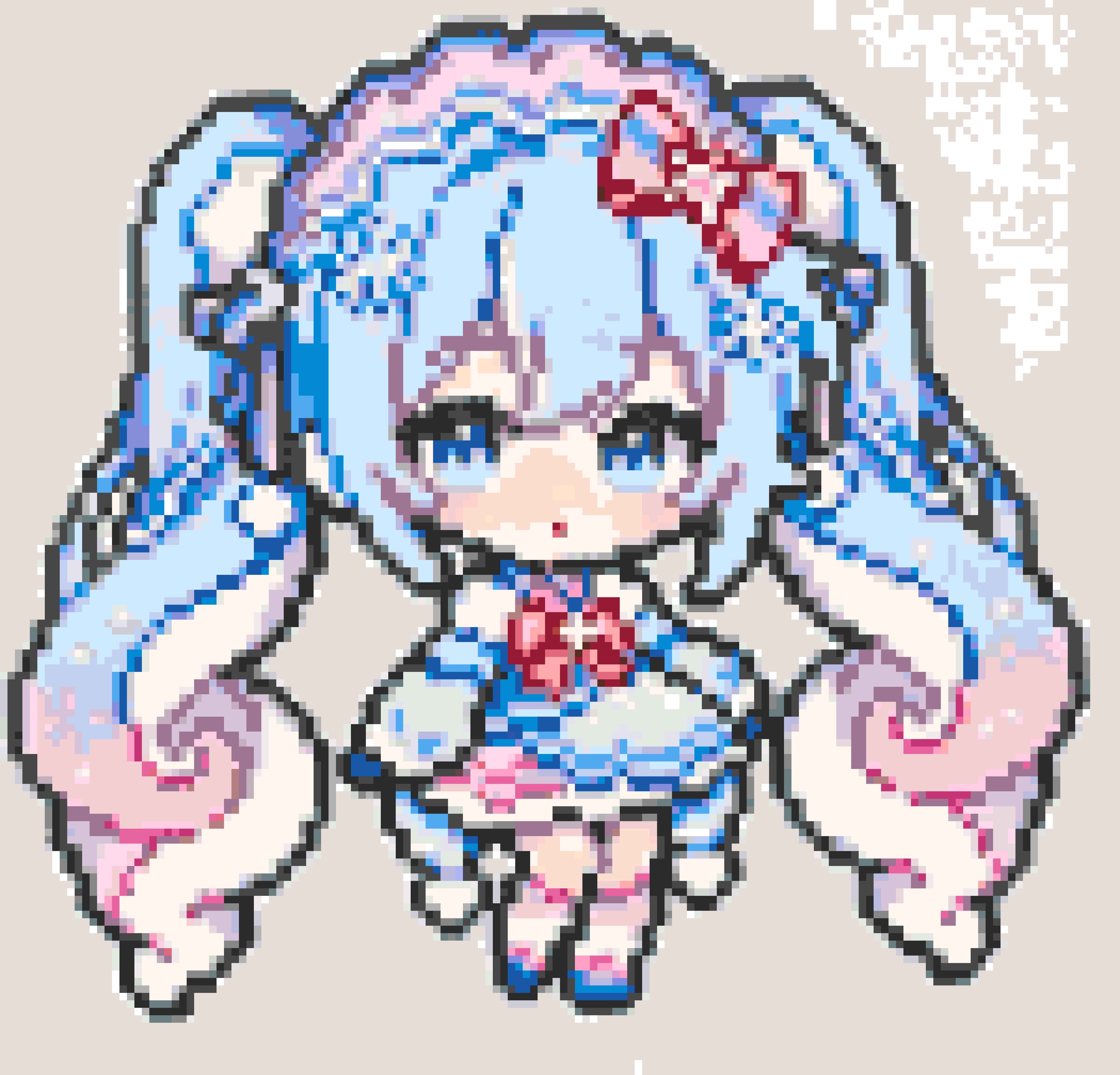 Snow Miku 2023 fuse bead pattern