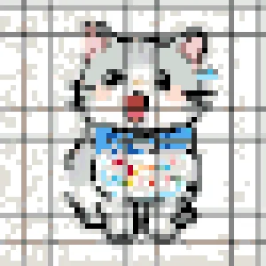 Snowball 2 アイロンビーズ図案（無料プリント）