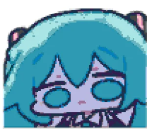 Speechless Miku アイロンビーズ図案（無料プリント）