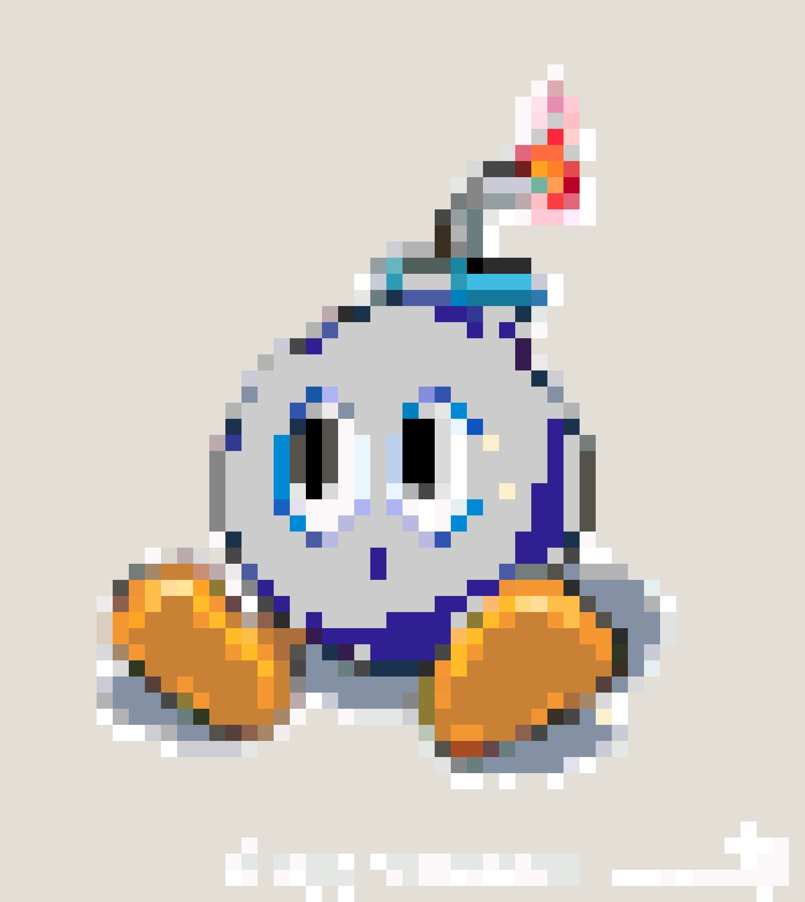 Spirit Bomb fuse bead pattern