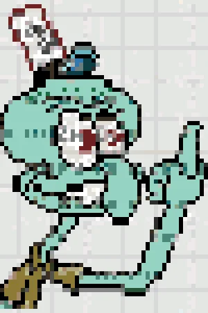 Squidward 2 Motif de Perles à Repasser (Imprimable Gratuit)