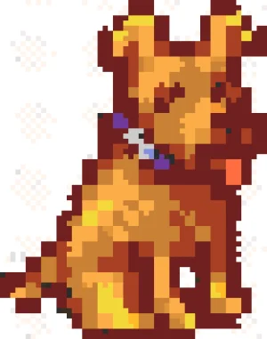 Stardew Valley Pet Dog Fuse Bead Pattern (Free Printable)