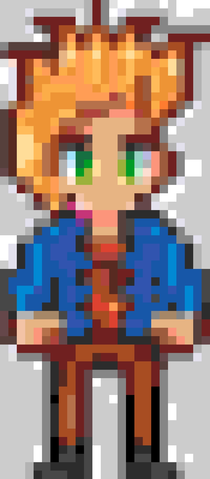 Stardew Valley Sam fuse bead pattern