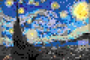 Starry Night 2 Bügelperlen-Muster (Kostenlos Druckbar)