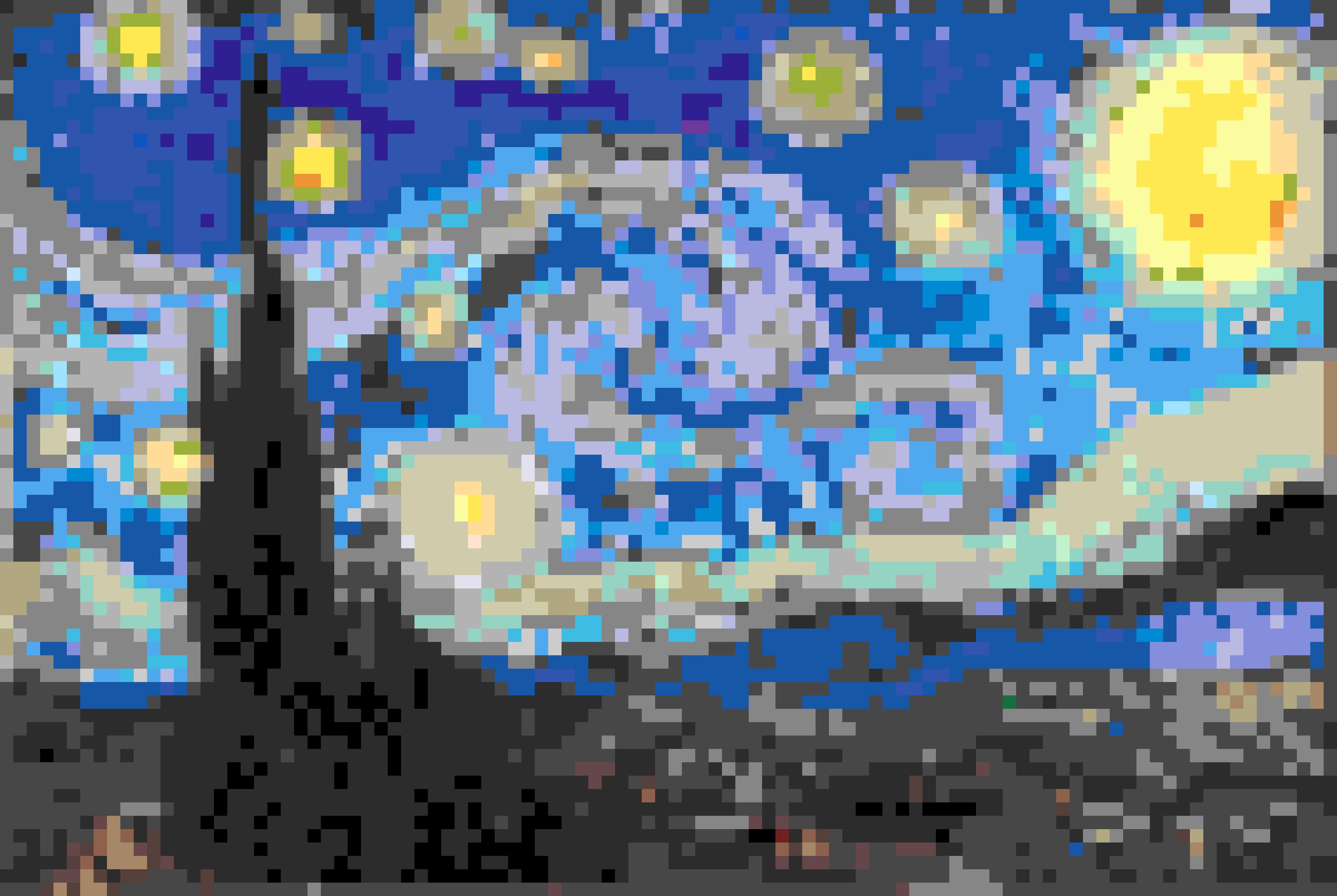 Starry Night fuse bead pattern