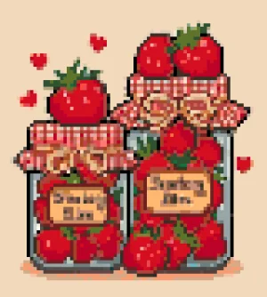 Strawberry Box Fuse Bead Pattern (Free Printable)