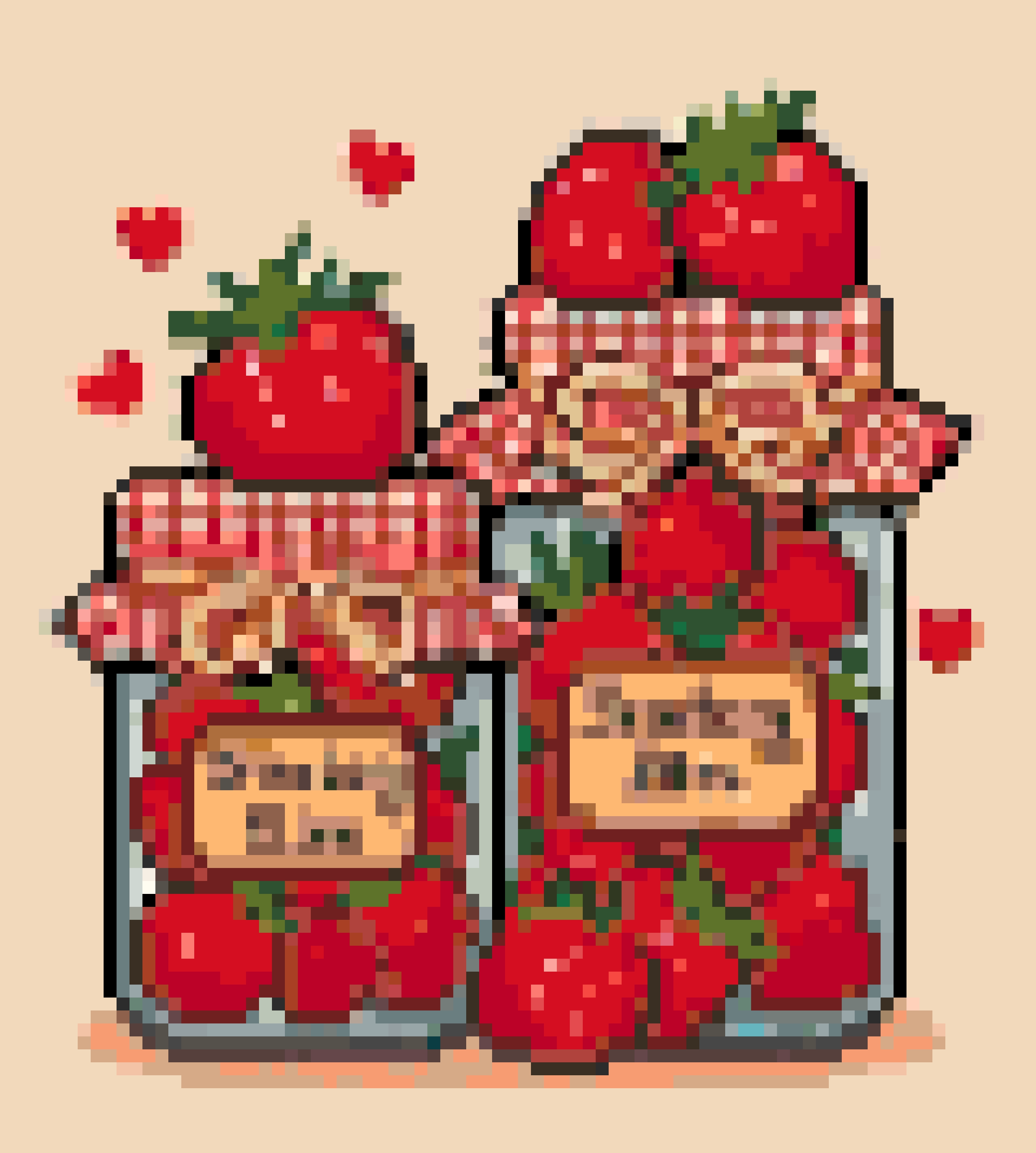 Strawberry Box fuse bead pattern