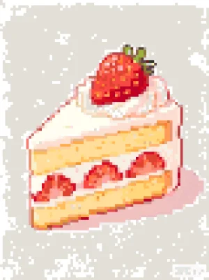 Strawberry Cake Bügelperlen-Muster (Kostenlos Druckbar)