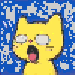 Surprised Cat アイロンビーズ図案（無料プリント）