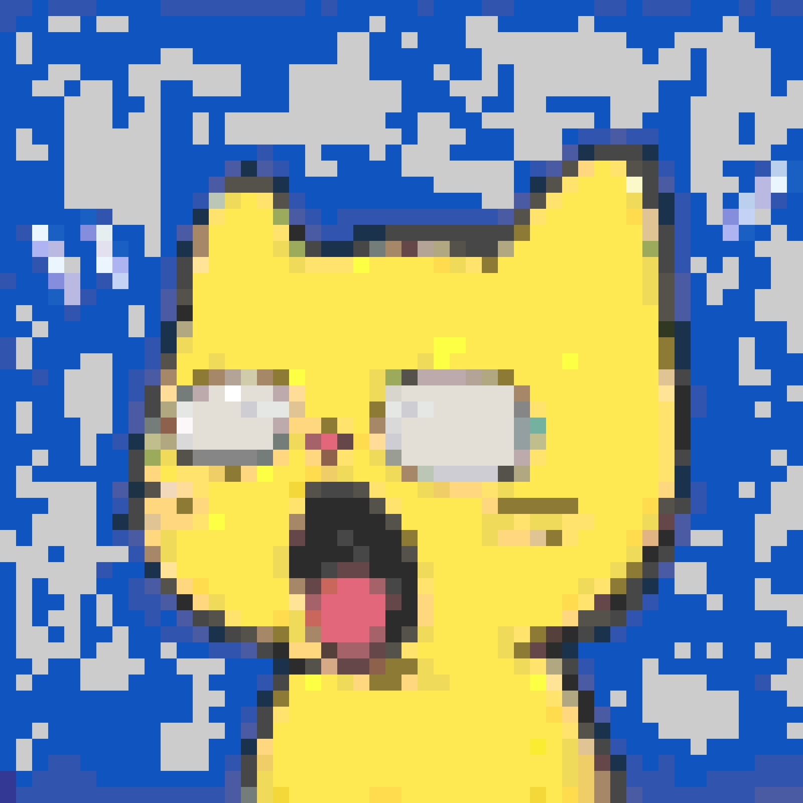 Surprised Cat fuse bead pattern