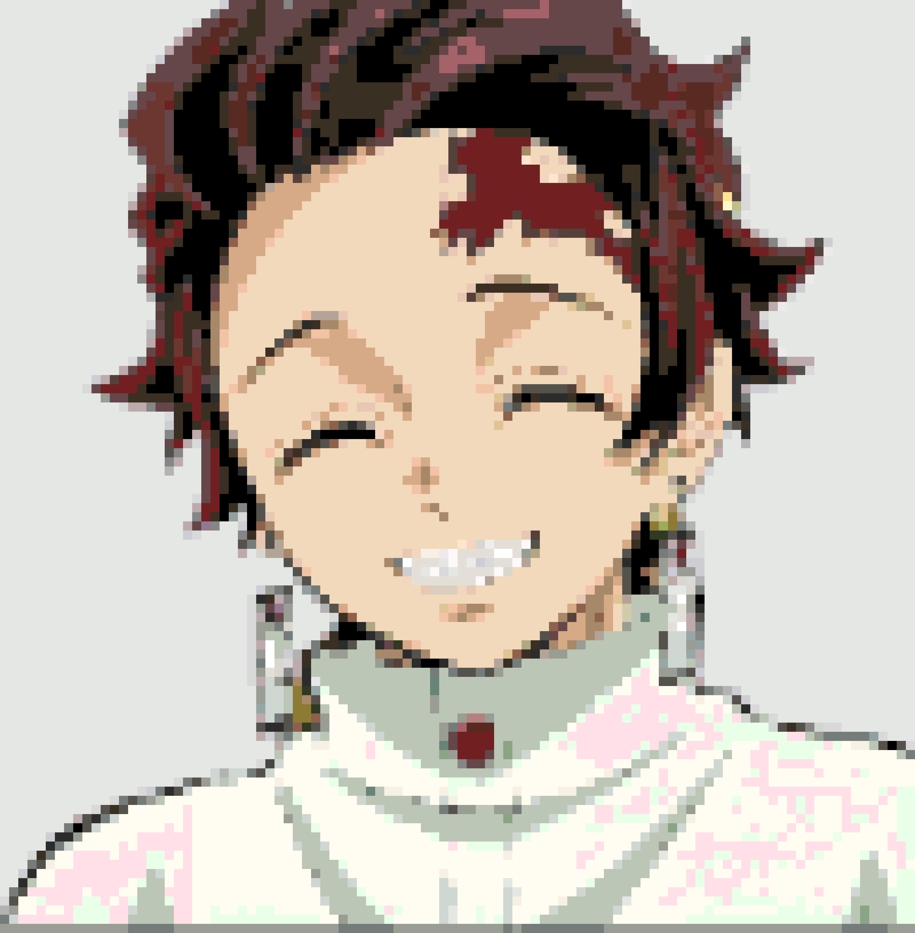 Tanjiro fuse bead pattern