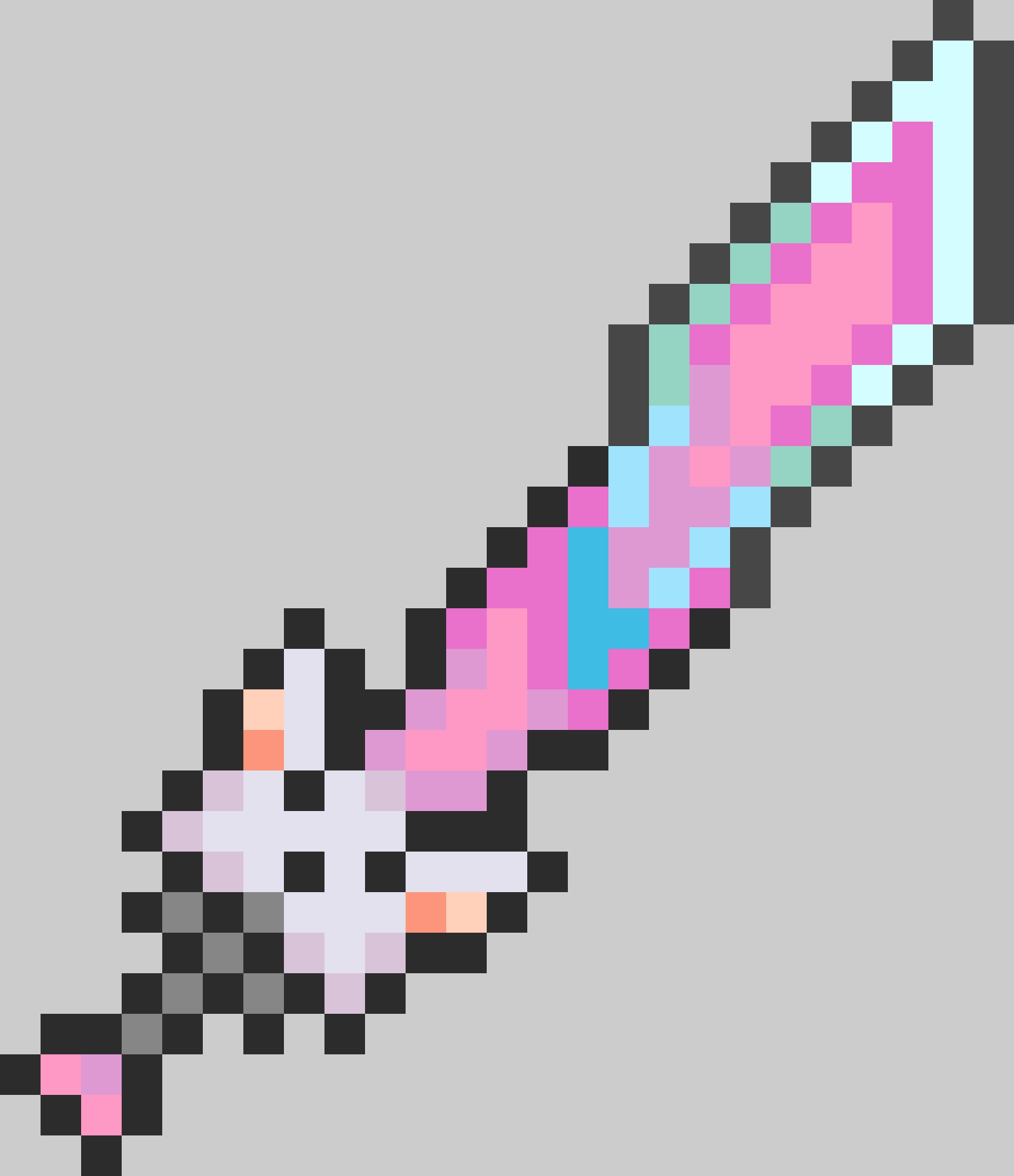 Terraria Meowmere fuse bead pattern