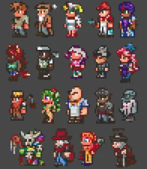 Terraria NPC Padrão de Contas de Fusão (Imprimível Grátis)