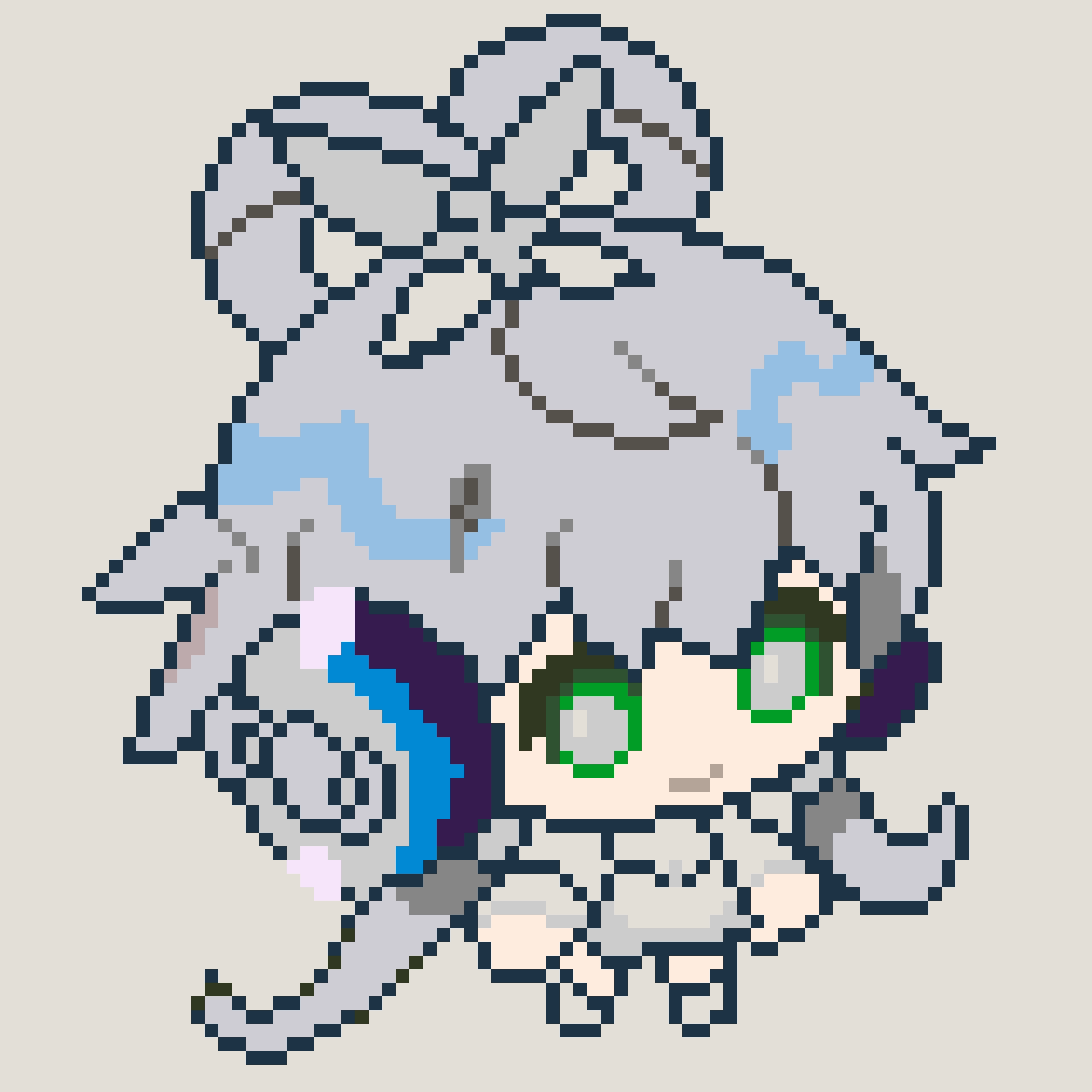 Tianyi fuse bead pattern - printable chart with bead counts