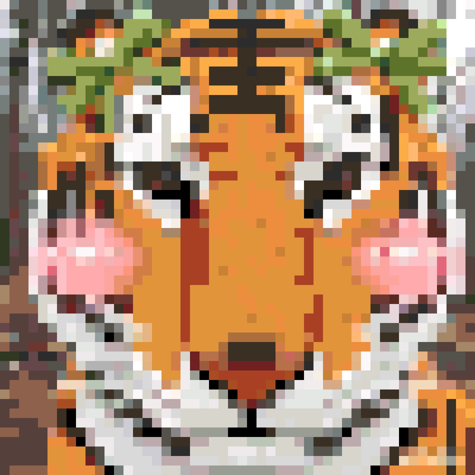 Tiger 6 fuse bead pattern