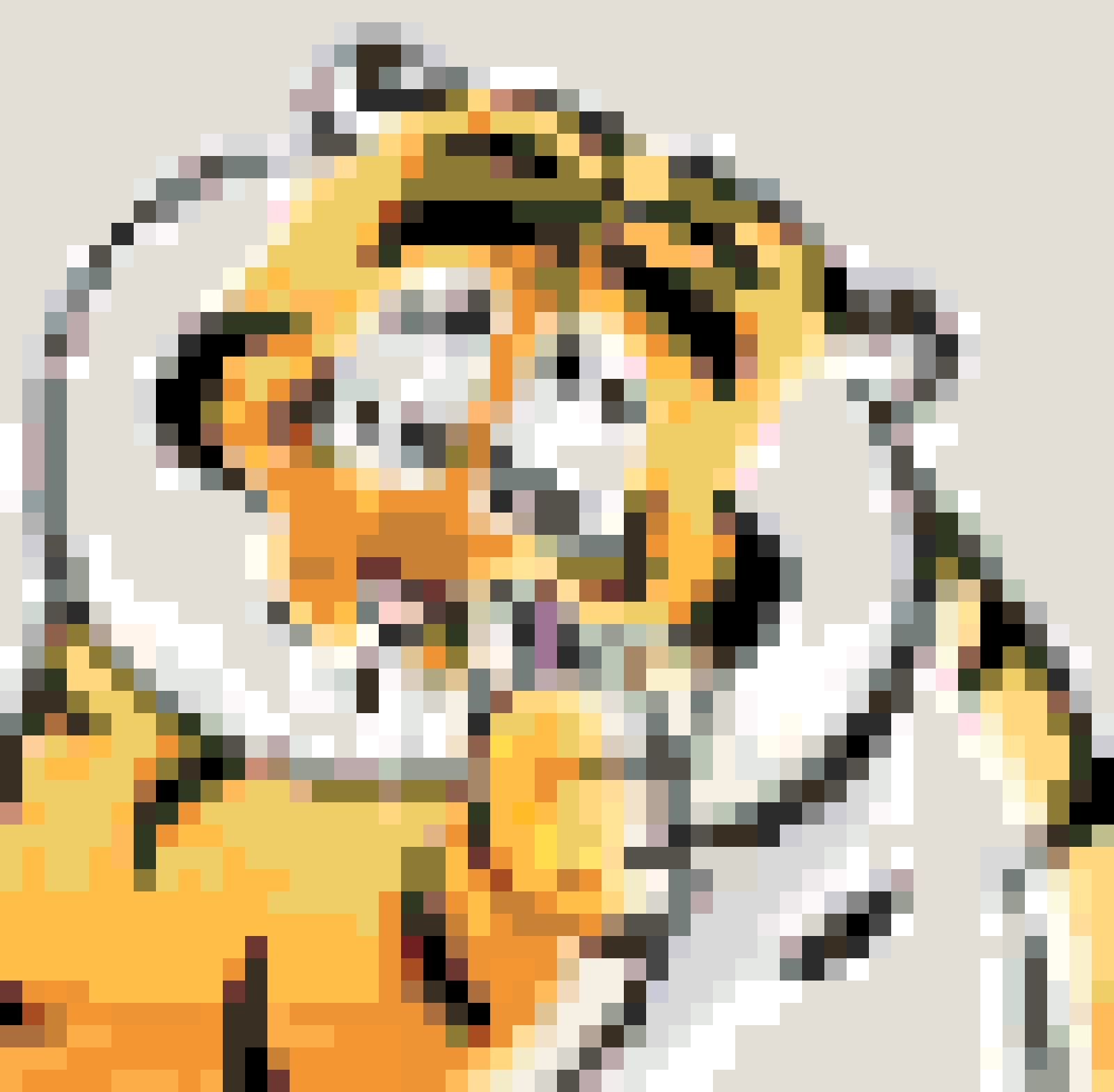Tiger fuse bead pattern