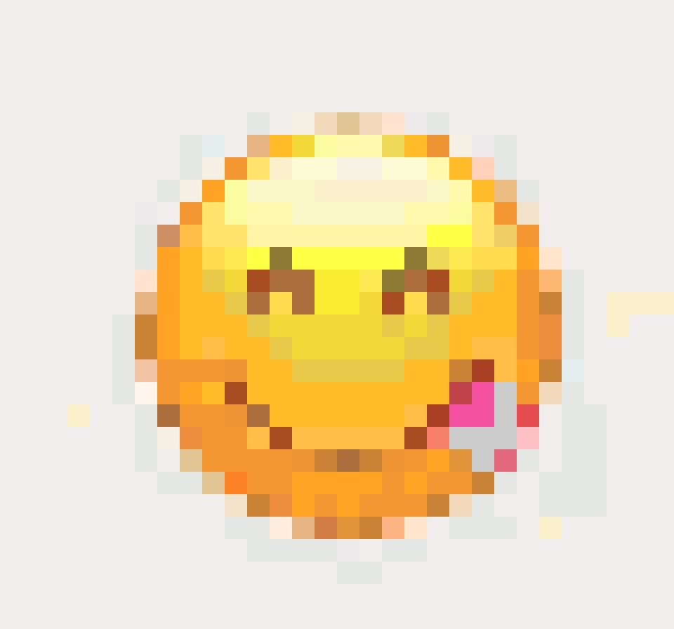 Tongue Out fuse bead pattern