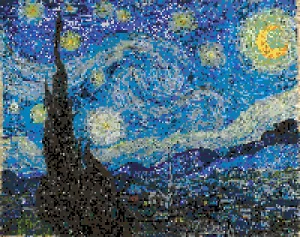 Van Gogh Starry Night Motif de Perles à Repasser (Imprimable Gratuit)