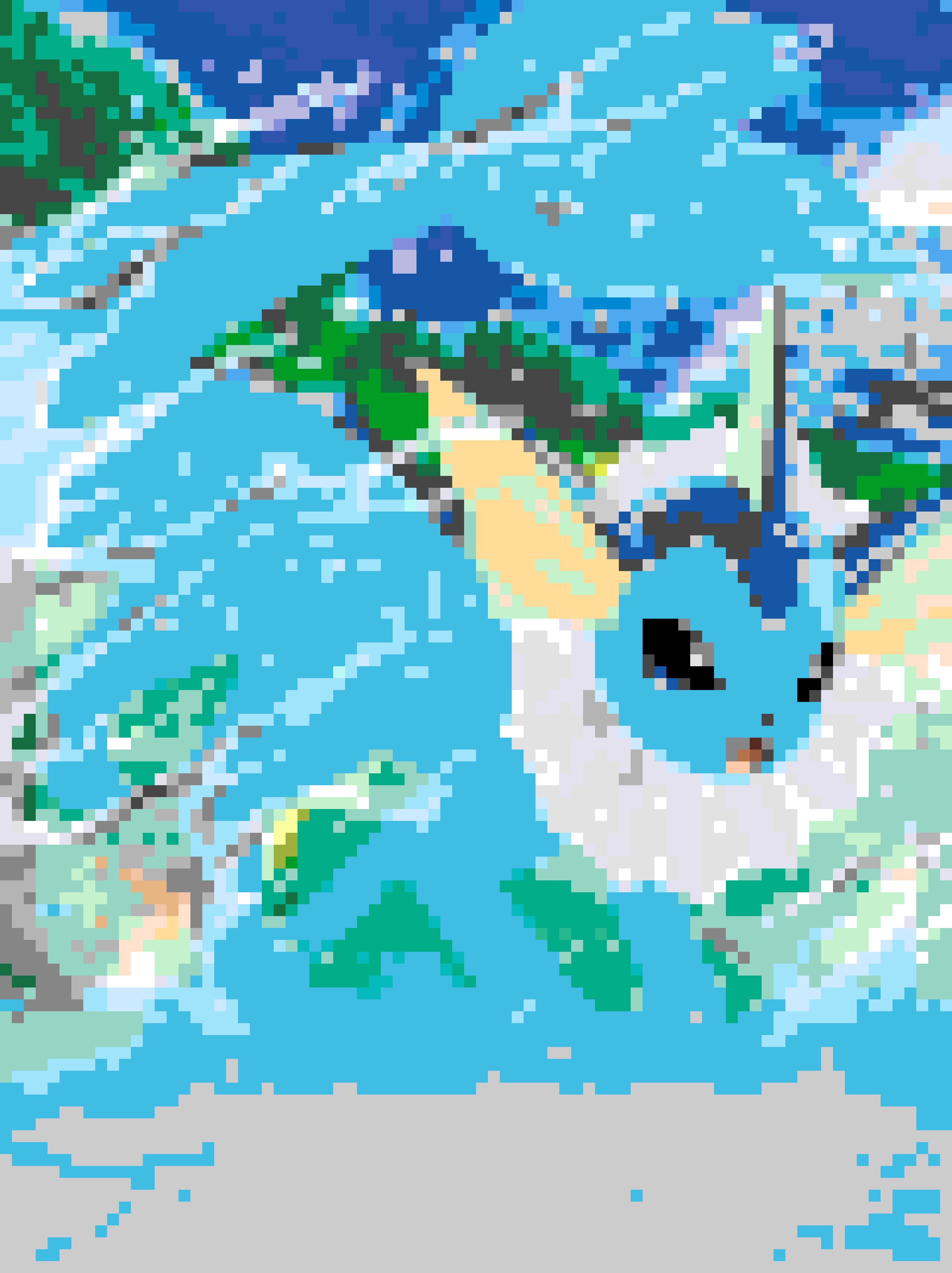 Vaporeon 80 fuse bead pattern