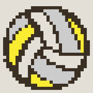 Volleyball 2 Схема Термомозаики (Бесплатная Печать)