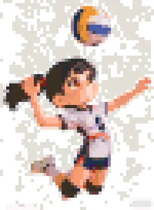 Volleyball 3 アイロンビーズ図案（無料プリント）