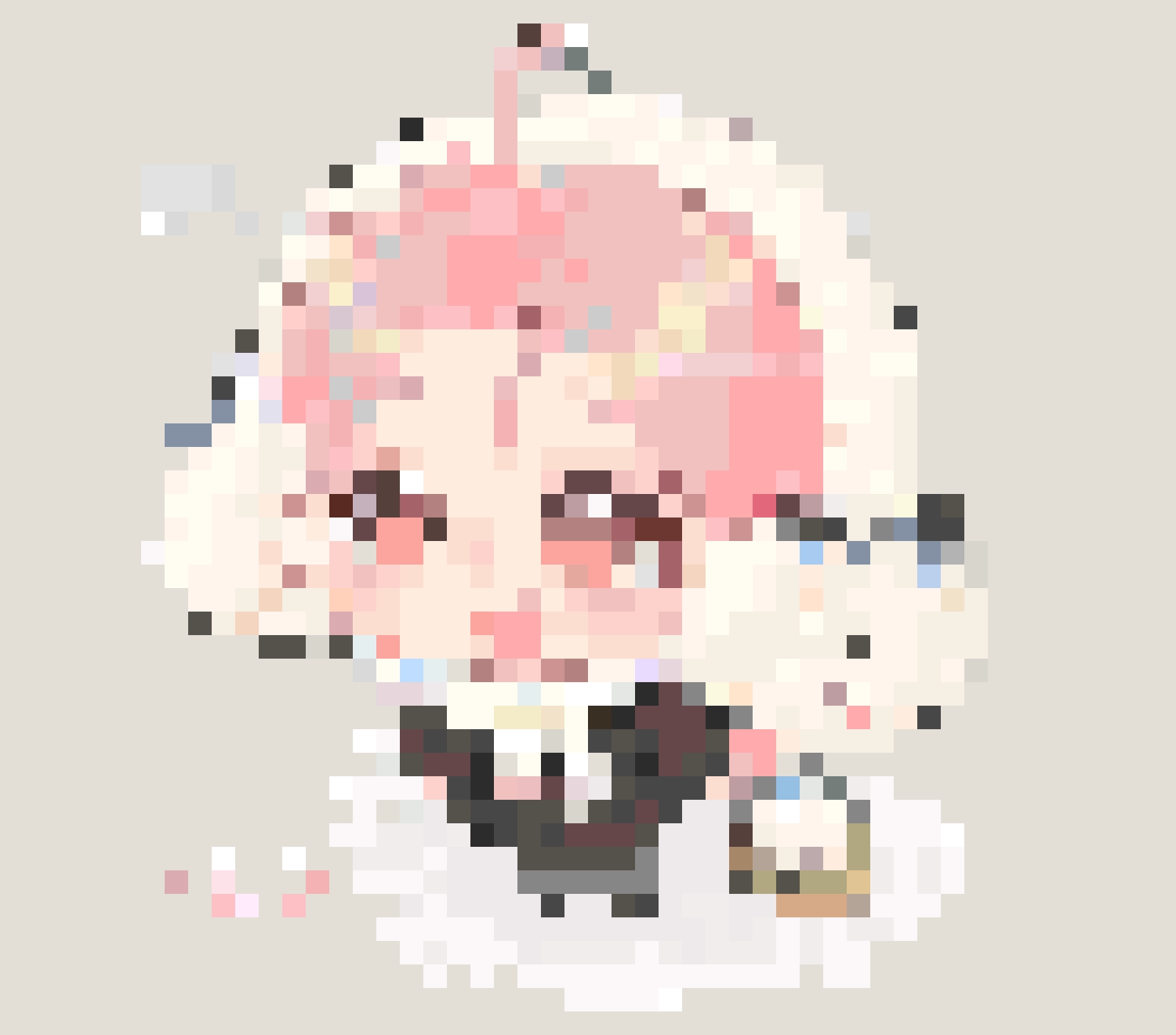 White Deer fuse bead pattern