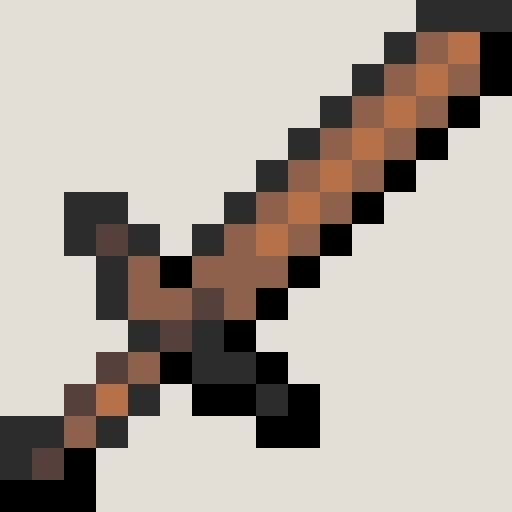 Wooden Sword fuse bead pattern