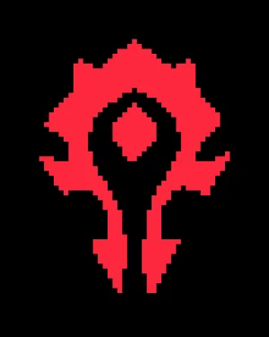 World of Warcraft Horde 퓨즈 비즈 도안 (무료 인쇄)