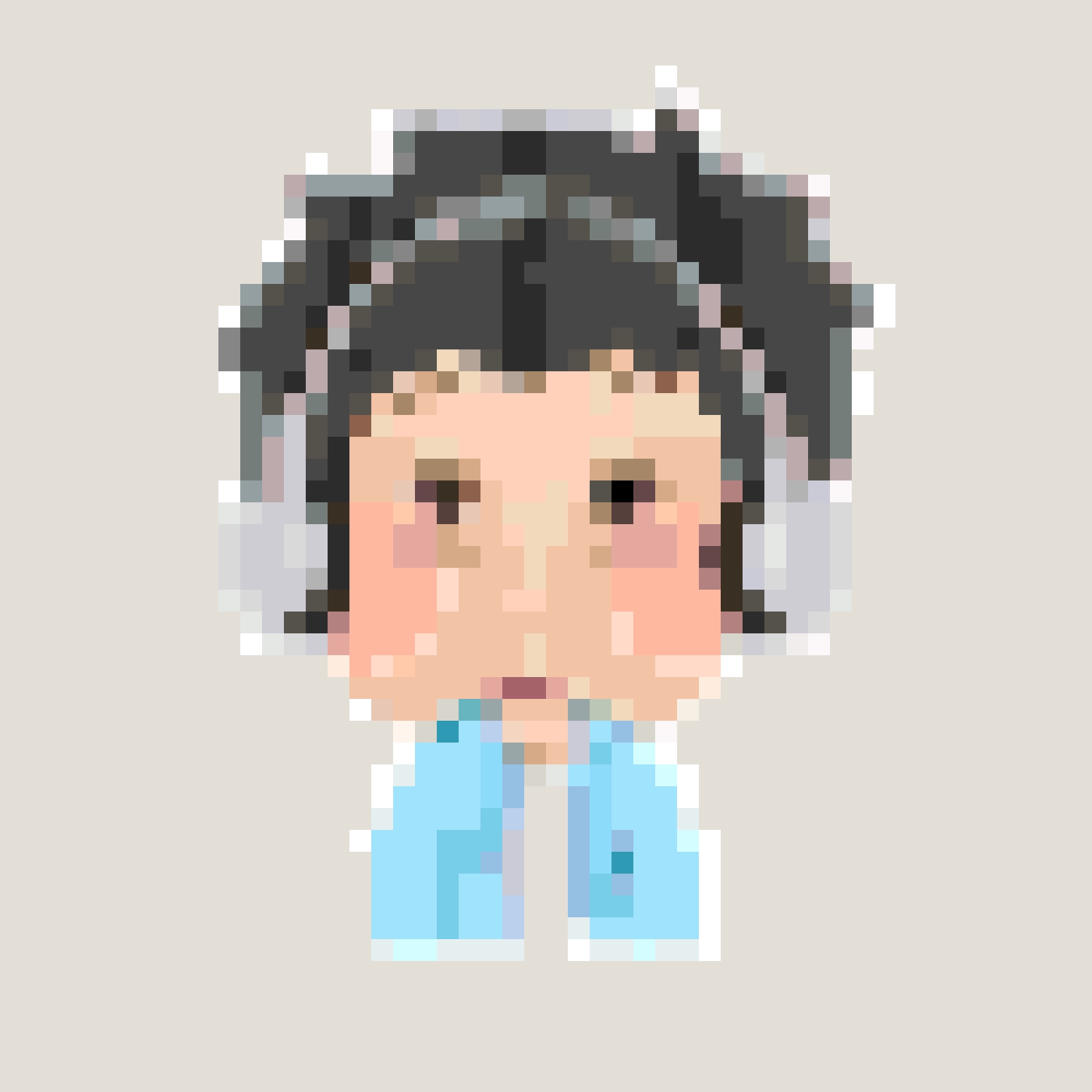 XJH Avatar fuse bead pattern - printable chart with bead counts