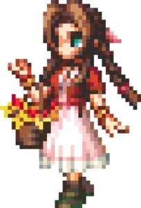 Aerith FF7 Fuse Bead Pattern (Free Printable)