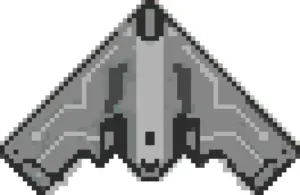 B-2 Stealth Bomber アイロンビーズ図案（無料プリント）