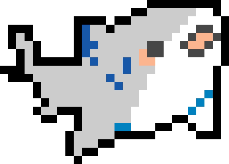 Baby Whale Wave fuse bead pattern