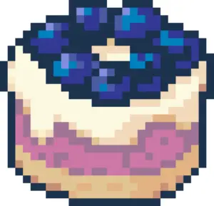 Blueberry Cake Fuse Bead Pattern (Free Printable)
