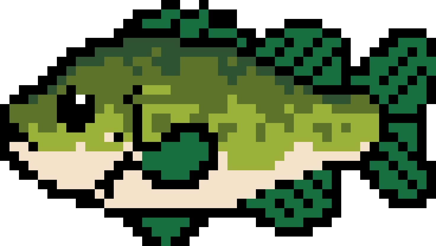 Chibi Sea Bass fuse bead pattern
