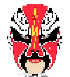Chinese Opera Mask Fuse Bead Pattern (Free Printable)