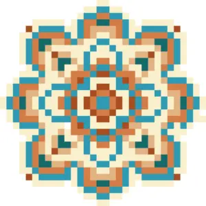 Chinese Ornament Pattern Fuse Bead Pattern (Free Printable)