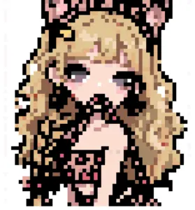 Cute Girl Portrait Patrón de Cuentas de Fusión (Imprimible Gratis)