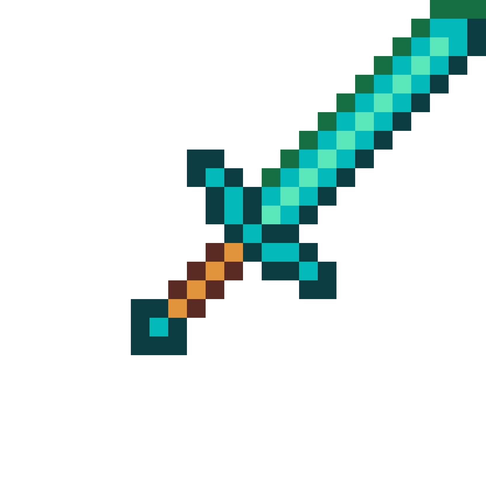 Diamond Sword Alt fuse bead pattern