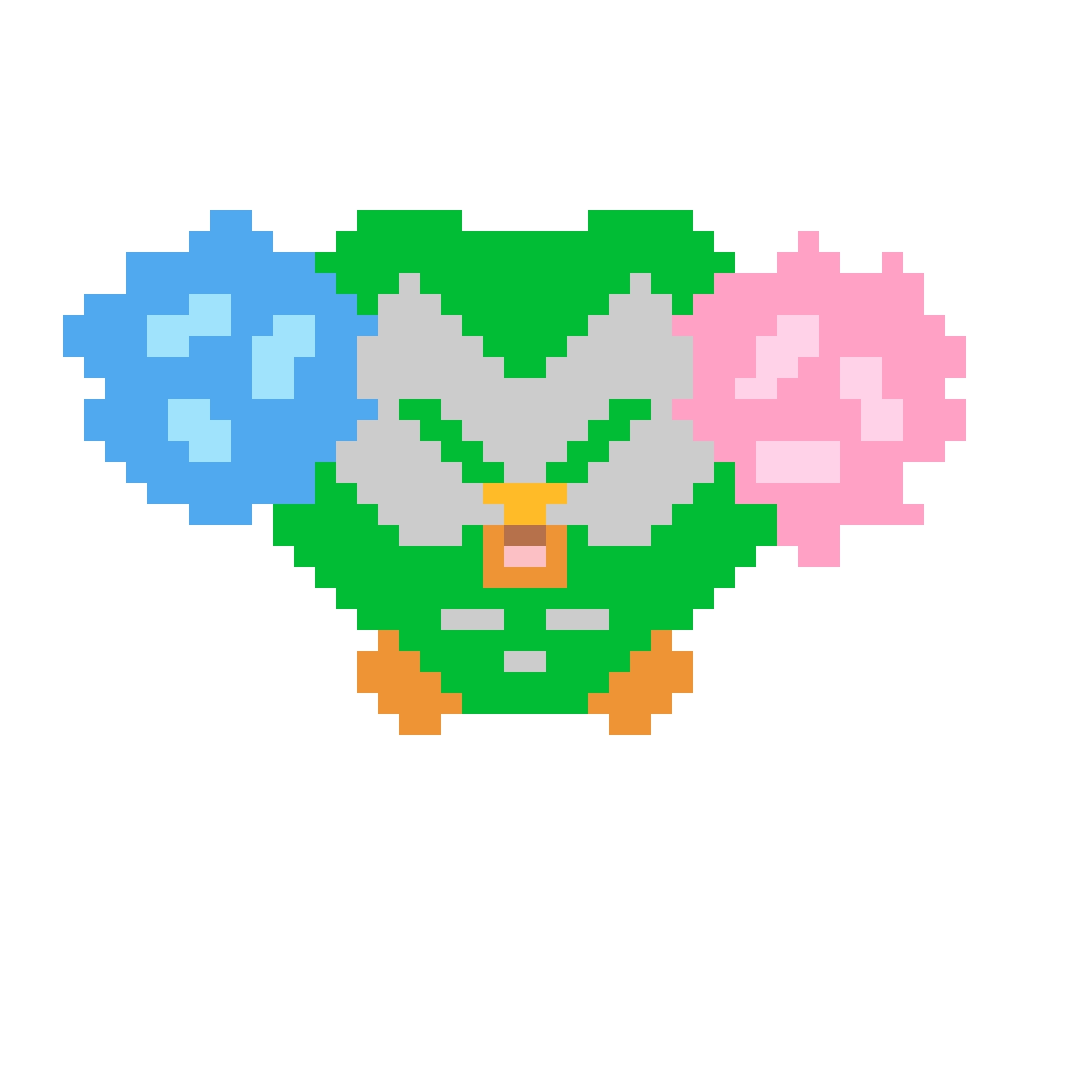 Duck Celebrating fuse bead pattern