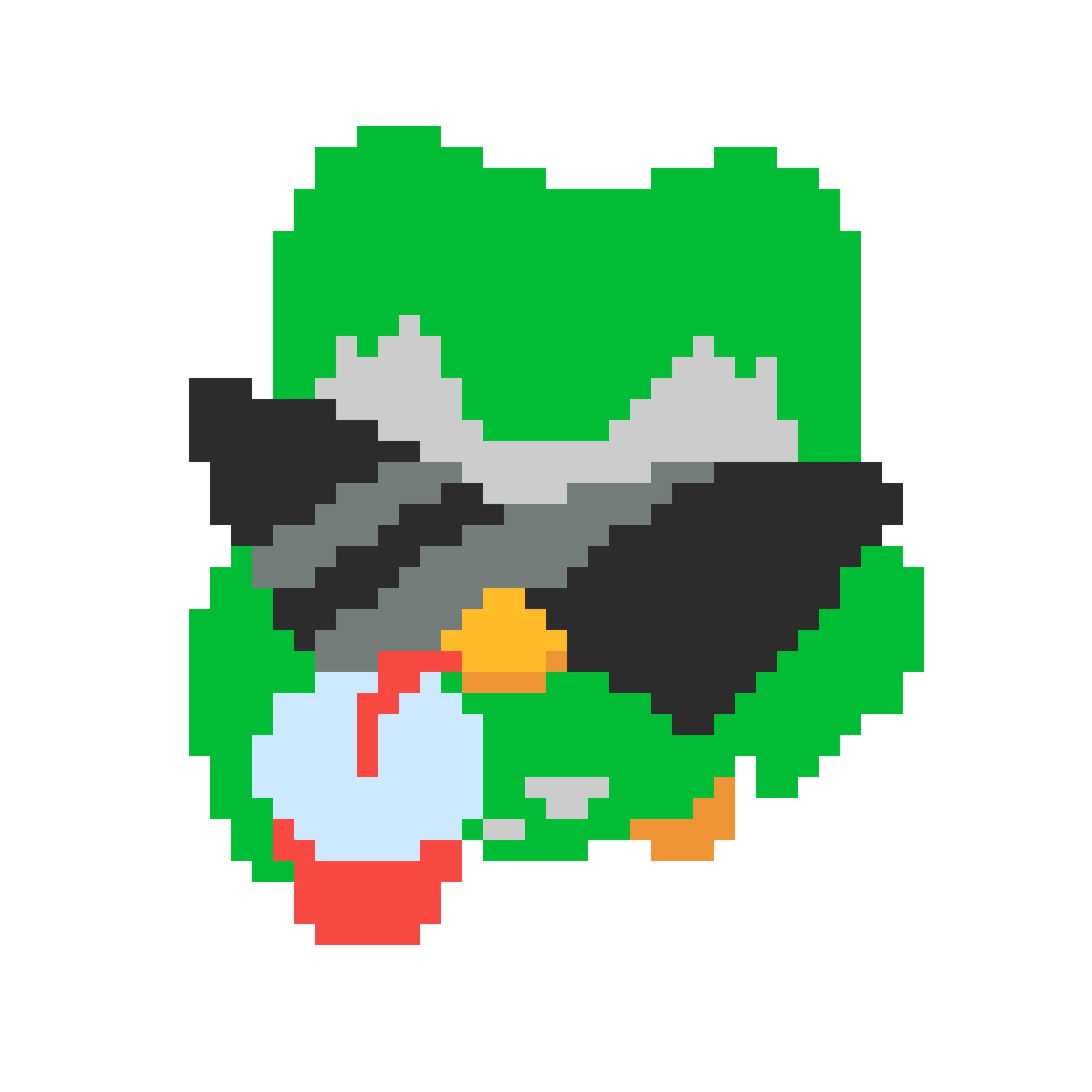 Duck Drinking Cola fuse bead pattern